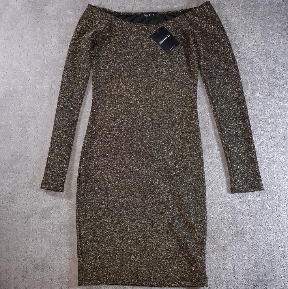 NWT Gold Glitter Dress
